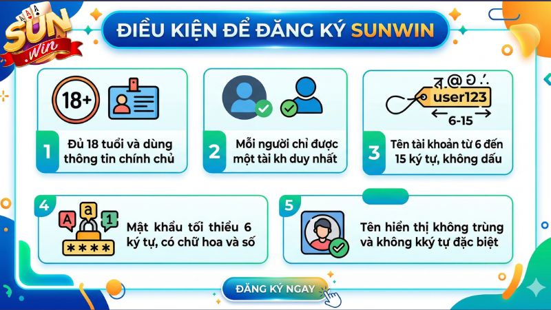Những điều kiện quan trọng để đăng ký Sunwin