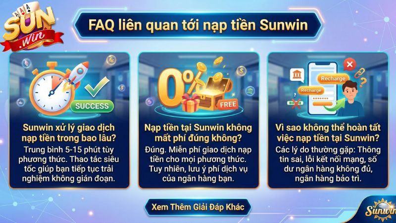 Giải đáp thắc mắc về quy trình nạp tiền tại Sunwin