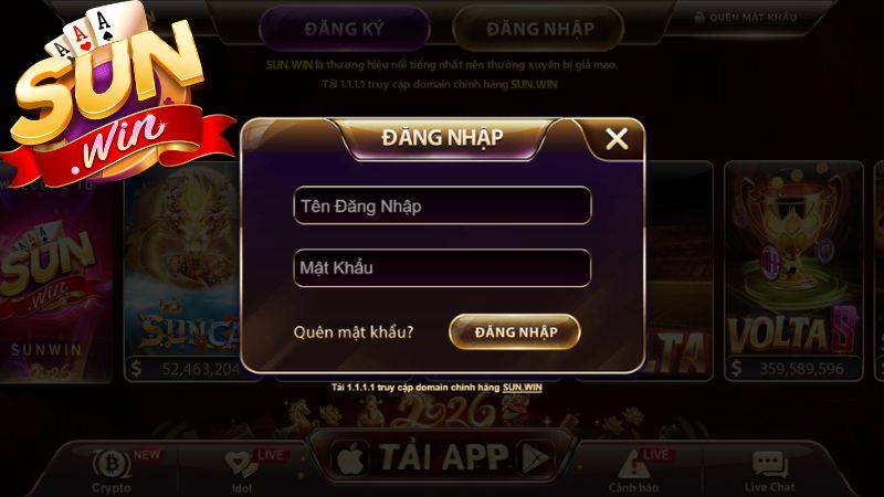 Chi tiết từng bước đăng nhập tài khoản Sunwin