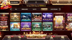 Top những game bài online được yêu thích nhất Sunwin