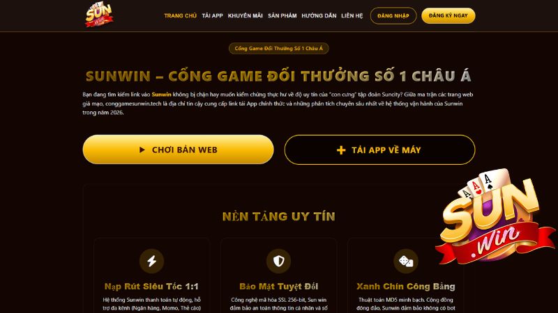 Sunwin - Trang Chính Thức Không Bị Chặn - Tải Sun Win Mới Nhất 2026
