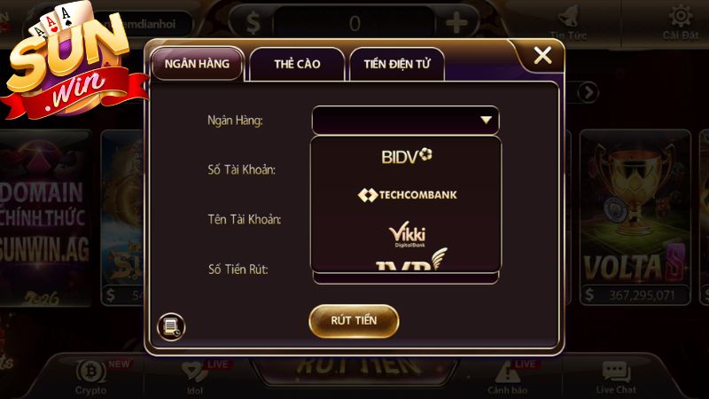 Chi tiết từng bước rút tiền tại cổng game Sunwin